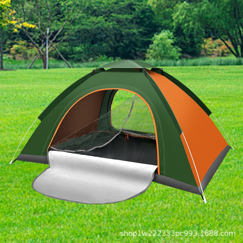 Carpa automática Camping al aire libre Carpa automática plegable para 3-4 personas en la playa Fácil apertura rápida doble manual de alta velocidad