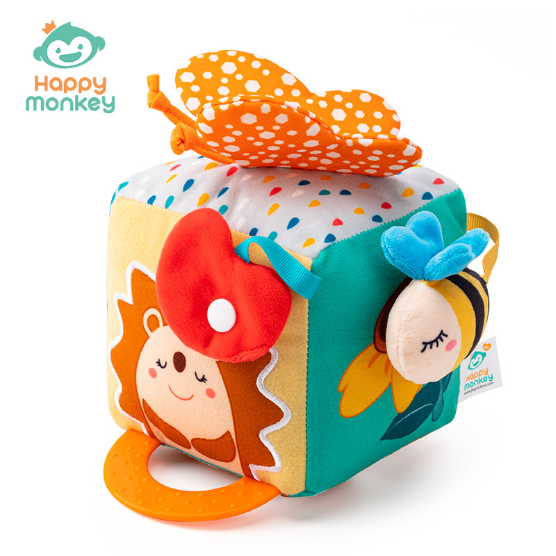 Happy monkey bloques de construcción para bebés, sonajeros, juguetes para bebés y niños pequeños, juguetes para la iluminación de desarrollo intelectual