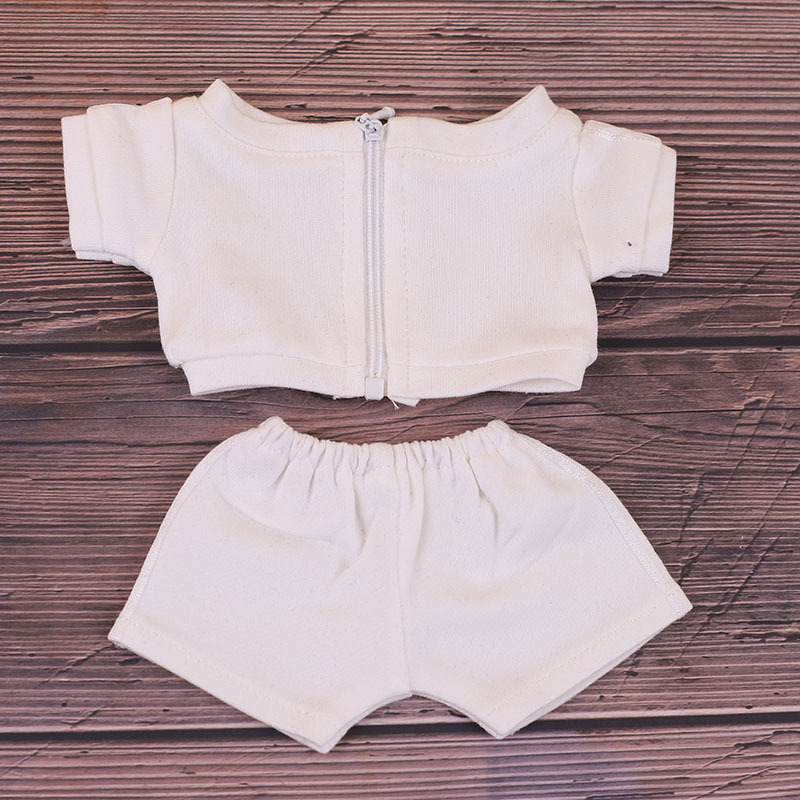 20cm muñeca ropa deportiva traje estrella mismo estilo escuela uniforme ropa deportiva algodón bebé muñeca ropa de muñeca