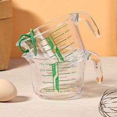 大容量ガラス計量カップ目盛り付きハンドルミリリットル計量器家庭用キッチンミルク小麦粉ベーキングマグカップ