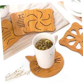 木制隔热垫餐垫新款创意餐桌隔热防烫垫盘子垫杯垫锅创意可爱杯垫