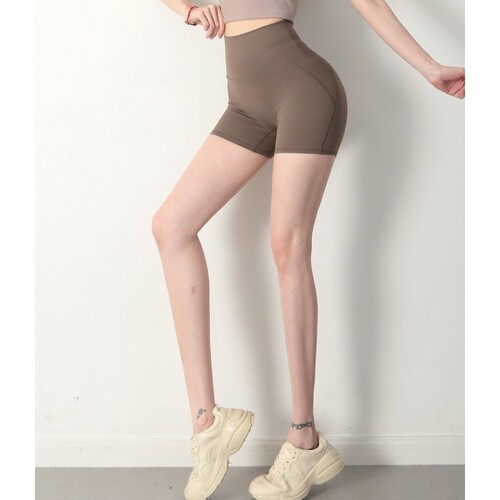 Underwear-free shorts~.~ Women's 3/4 split shorts, quick-dry high-waisted butt-lifting tight yoga pants, running and fitness pants, 1068