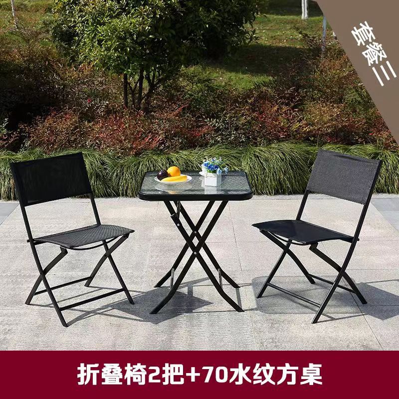 [Silla de tijera] Mesas y sillas plegables para exteriores, puestos portátiles al aire libre, mesas y sillas para el patio del hogar simples de ocio