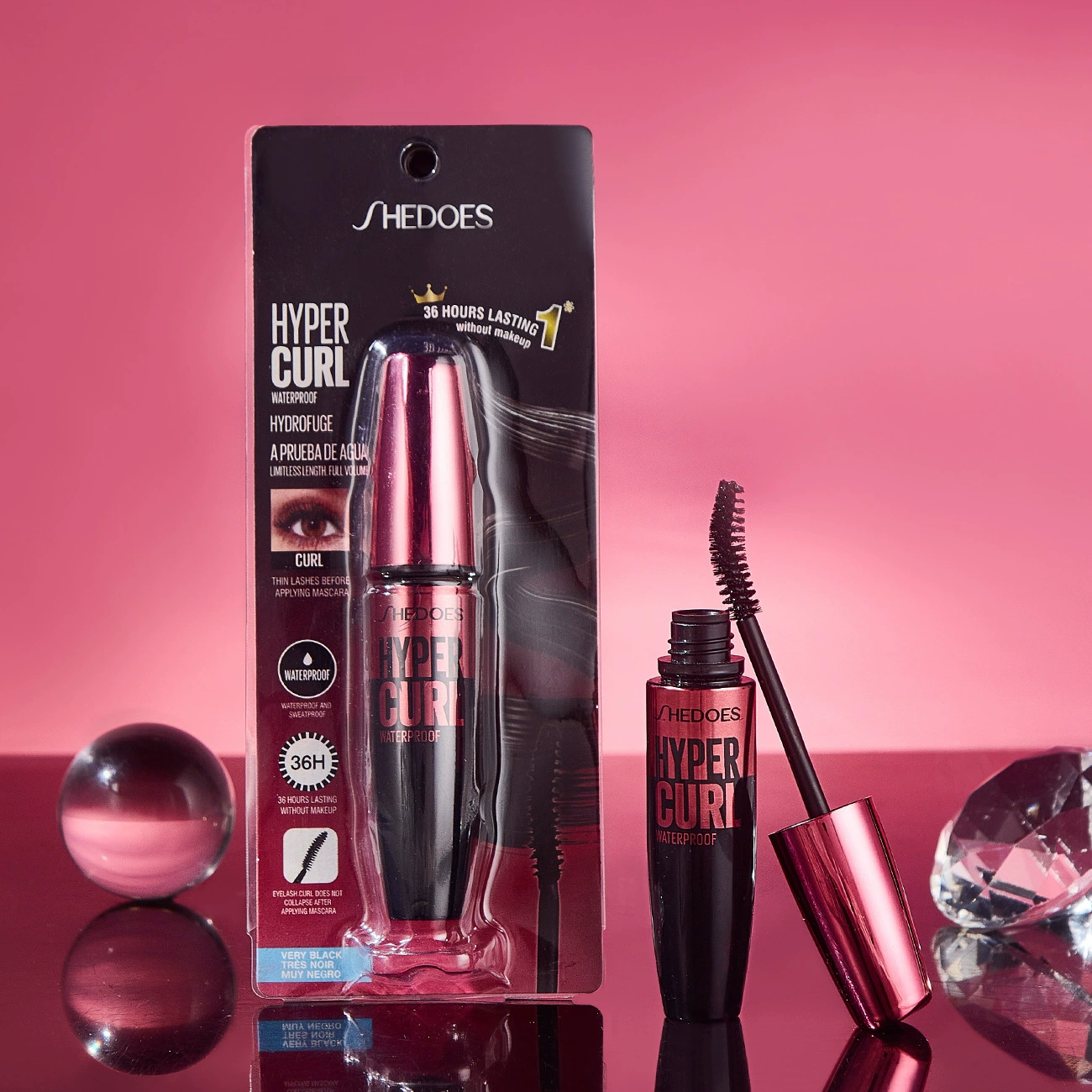 (), waterproof dense lengthening mascara, no smudge, LAZADA