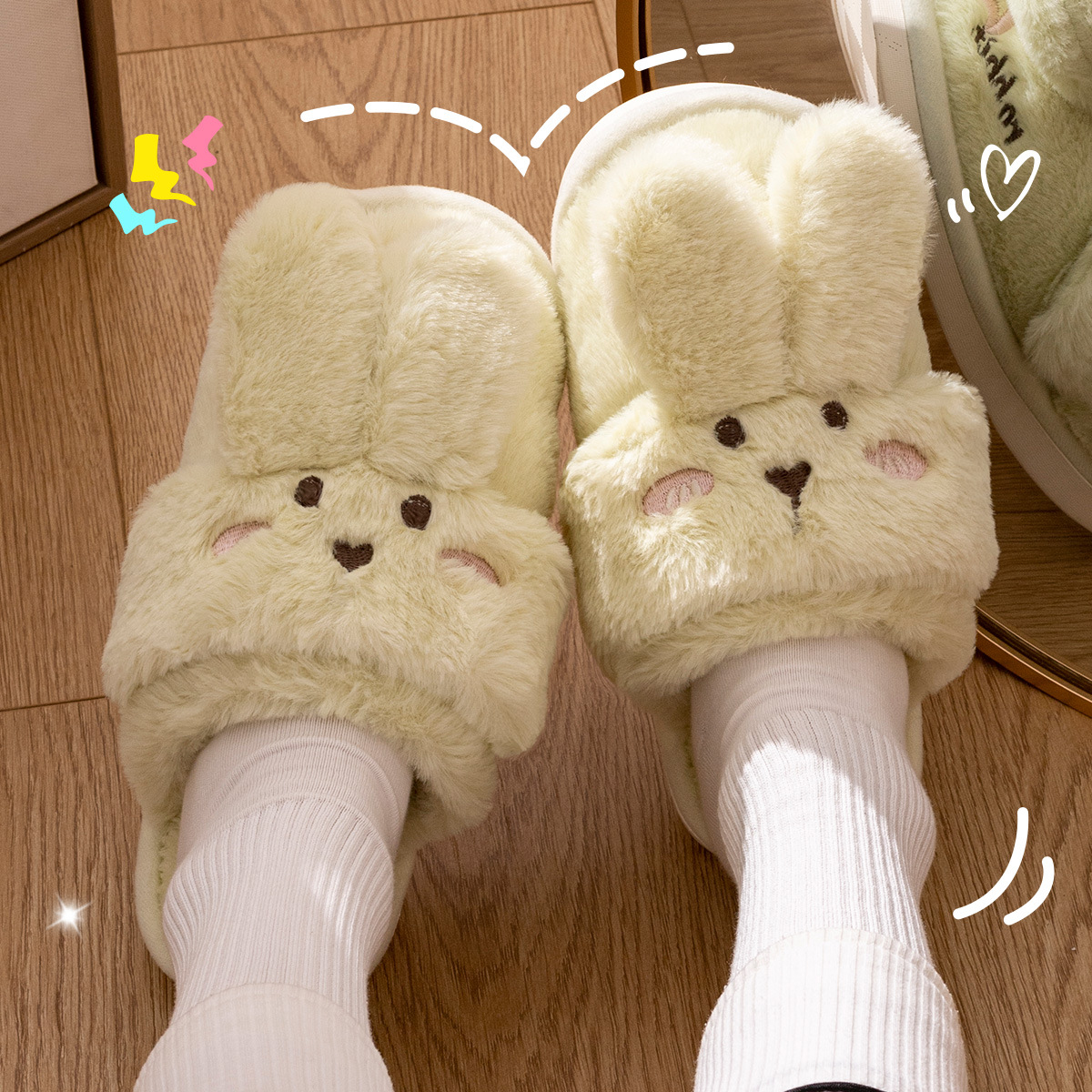 ジェリア綿スリッパ レディース 秋冬用 あったか 可愛い カップル 室内用 ファー付き 産後用 ヒール付き綿靴 メンズ