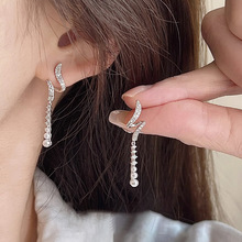 气质小众设计珍珠耳环女轻奢高级耳饰2023年新款爆款流苏纯银耳钉