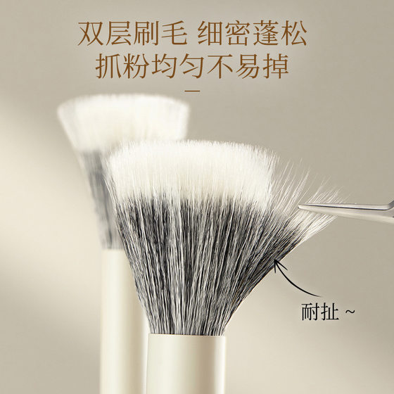 Feilinka Stippling Blush Brush Wool Animal Hair Highlighter Contouring Powder Portable Makeup Brush Beauty