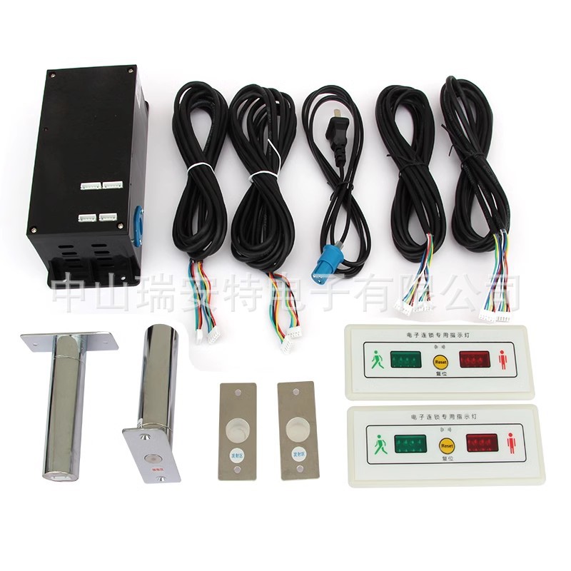 缓冲间互锁两门三门联动洁净室净化车间气闸门互锁电子连锁门圆锁