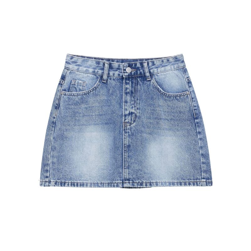 ZR 外国貿易卸売ヨーロッパとアメリカンスタイルの女性のファッション多用途ハイウエストスリムデニムスカートショートスカート 1889069|undefined