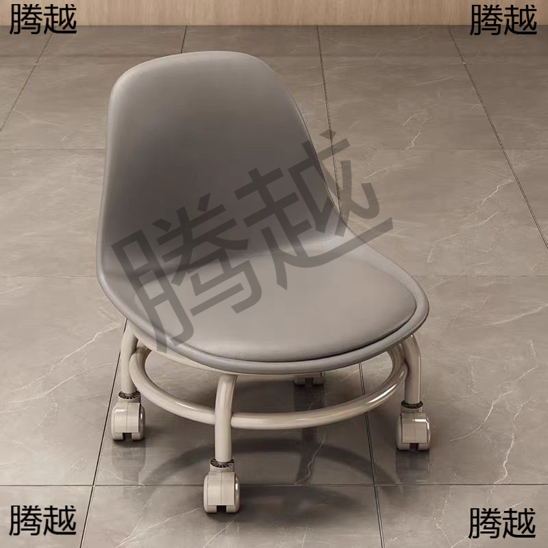 Small Stool with Wheels, Beautiful Seam Roller Skating Low Stool, Baby Toddler Swivel Chair, Mobile Small Stool, Universal Wheel Stool