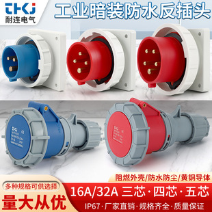 Appliance Plug Industrial Plug Industrial Reverse Head Industrial Connector 3-Pin 4-Pin 5-Pin 16A32A Ip67