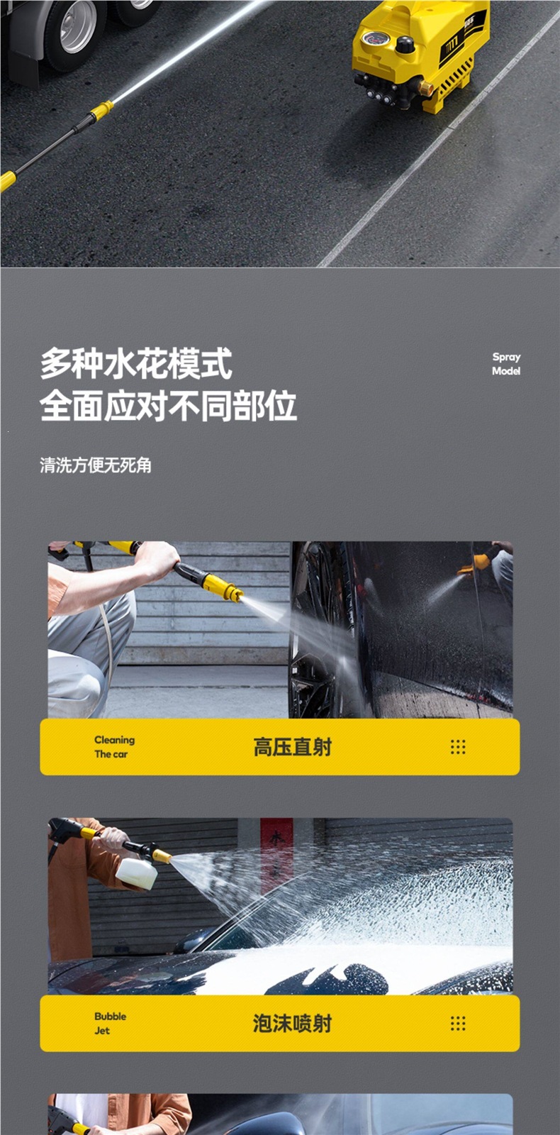 Guizhancha Household High-Pressure Car Washer Water Pump 220v High-Power Portable Car Washing Water Gun Cleaning Machine