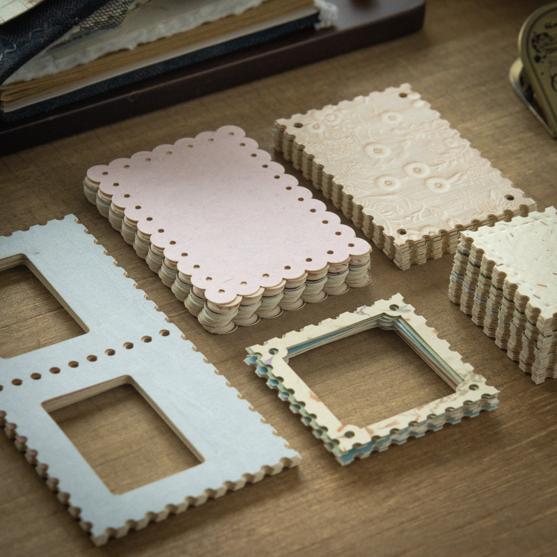 케첩걸 스페셜 페이퍼 소재 페이퍼 젠틀레터 시리즈 스탬프 테마 홀로우 핸드북 소재 페이퍼