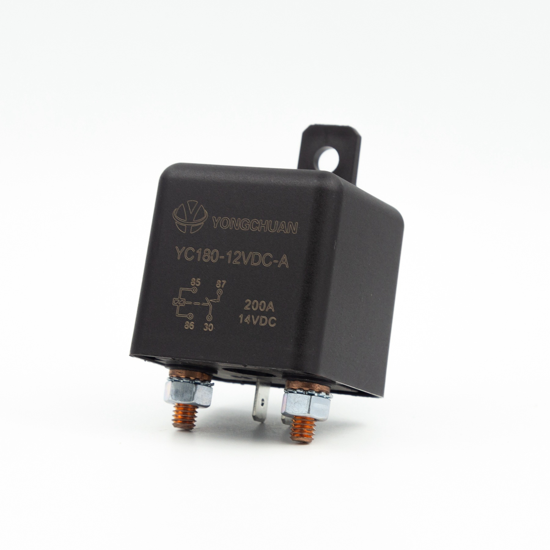 YC180汽车继电器 12V 4脚常开继电器 200A汽车改装继电器