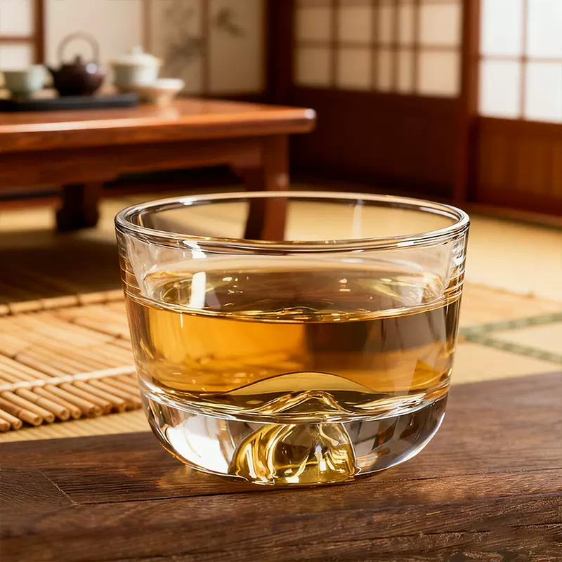 1只批发价 日式观山杯水晶玻璃主人杯子单杯功夫泡茶杯茶具品茗杯