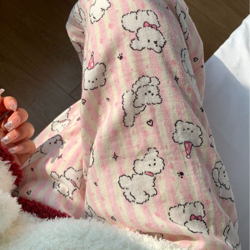 sleeping pants云朵棉睡裤女春夏新款遛弯裤休闲防蚊裤薄款可外穿|undefined