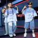 Hip-hop Children's Fashion Clothing Boys Fried Street Hip-hop Jazz Short-sleeved suit Girls Drum Drum Show Performance Clothing Summer