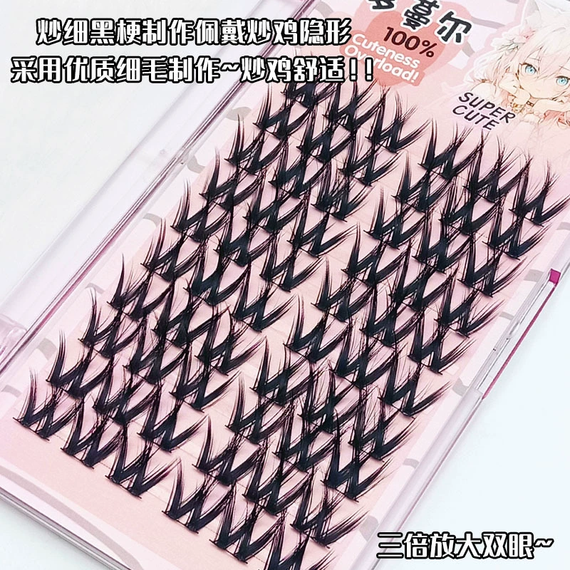 Dense false eyelashes flower-shaped, comics, European style