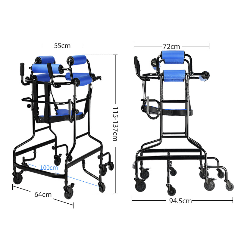 Walking Wheel para adultos Hemiplegia anciano asistente de caminar Equipo de entrenamiento de rehabilitación para caminar andador postoperatorio