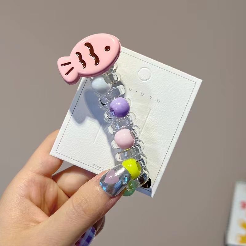 Línea telefónica trenzada transfronteriza, anillo para el cabello, perla, cabello trenzado recto, artefacto femenino, cola de caballo alta, burbuja, cabello trenzado, cuerda, accesorios para el cabello