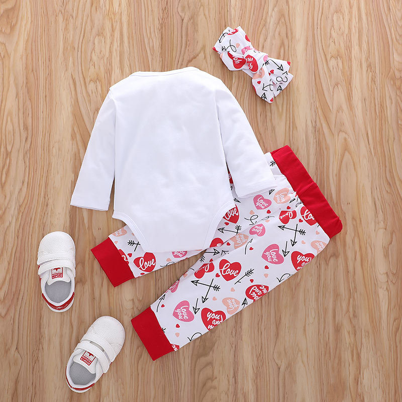 Cute Alphabet  Warm Infant Two-piece Baby Romper display picture 4