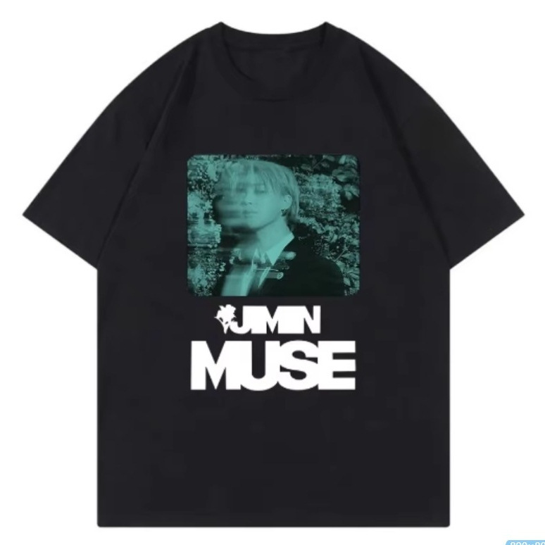 Jimin Muse T-shirt Women's Harajuku Aesthetic Street Casual Short-sleeved Retro Pullover Top Music Clothing