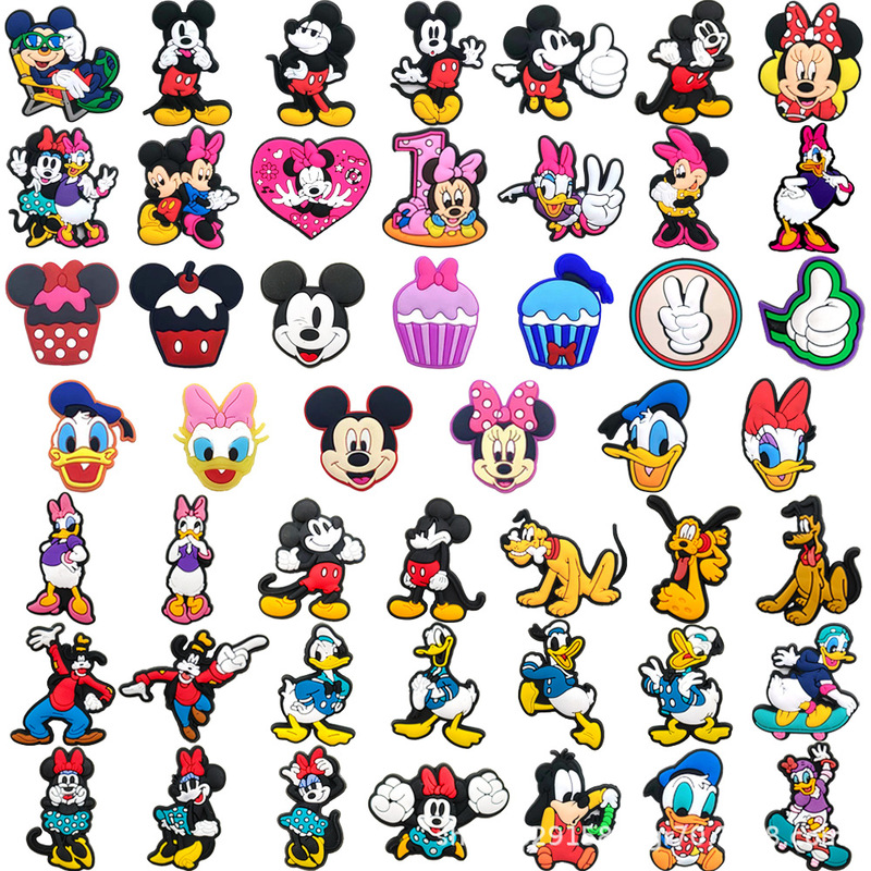 Mickey and Minnie 50 Styles of Zhibixing Hole Shoes Accessories DIY Cartoon Croc Shoe Charms Donald Duck Daisy