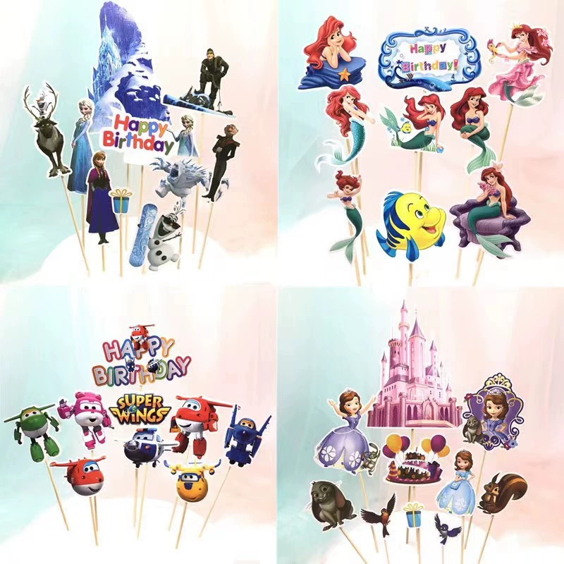 Украшение для торта «Русалка», аксессуары для торта «Принцесса», украшение для торта «София», украшение для торта «Холодное сердце», вставки для торта, мультяшный дизайн