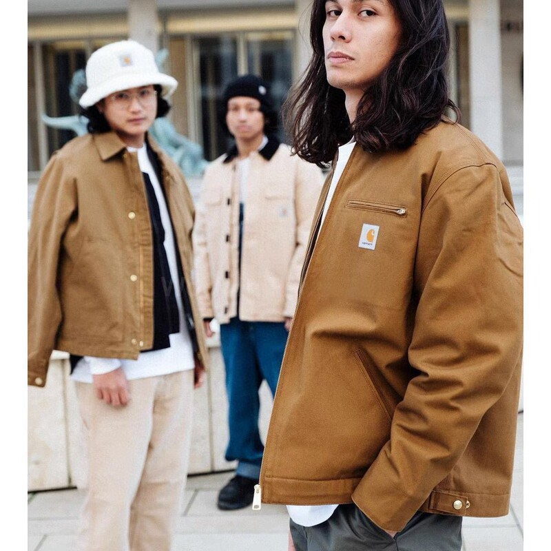 High-quality carha Kaha spring Detroit retro lapel jacket loose zipper coat cleanfit