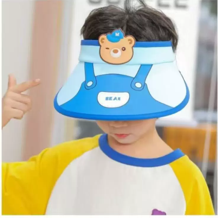 儿童可爱夏季防晒帽男童太阳帽宝宝空顶帽小女孩遮阳帽子防紫外线