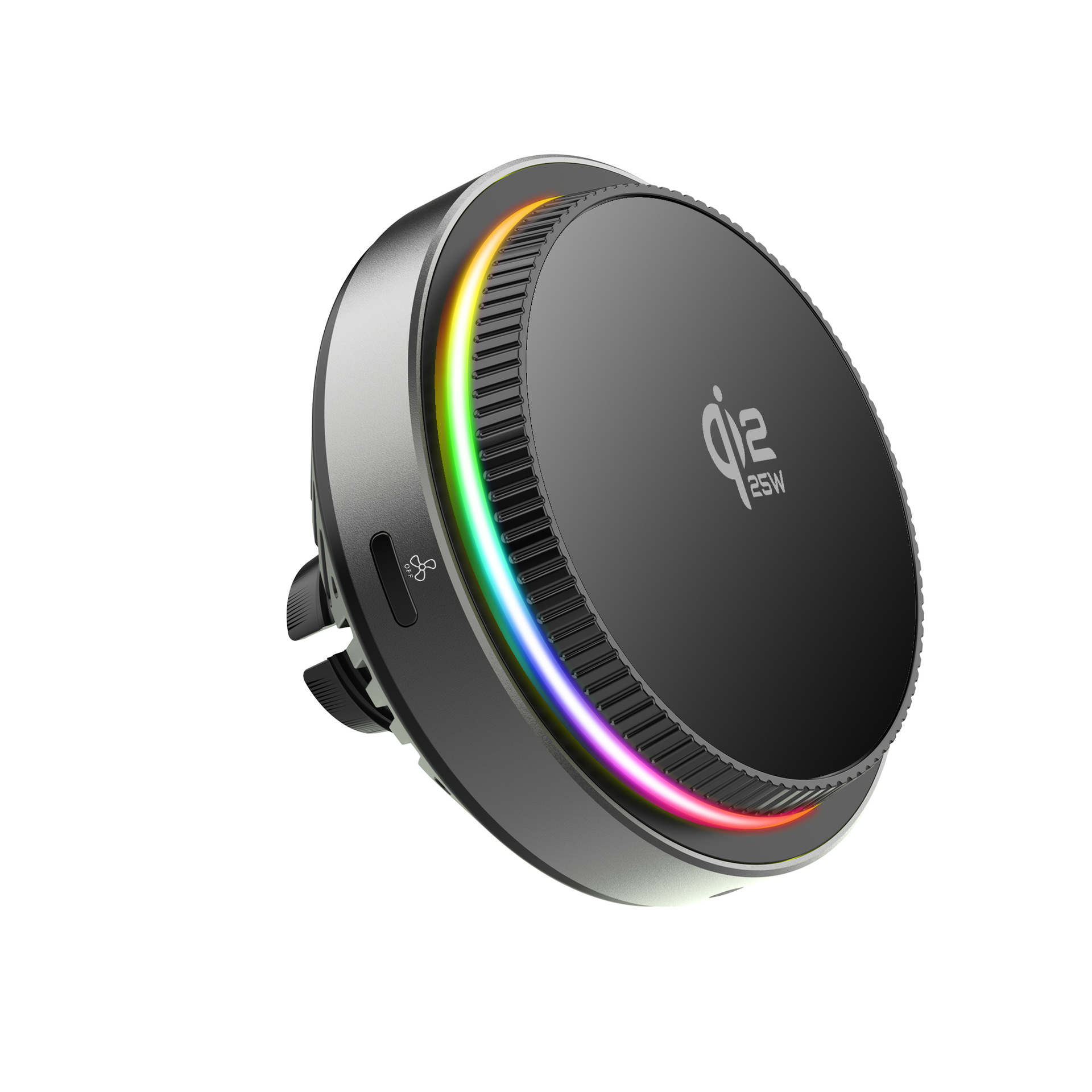Magnetisk trådløs biloplader med køling og rgb lys_voghion.com