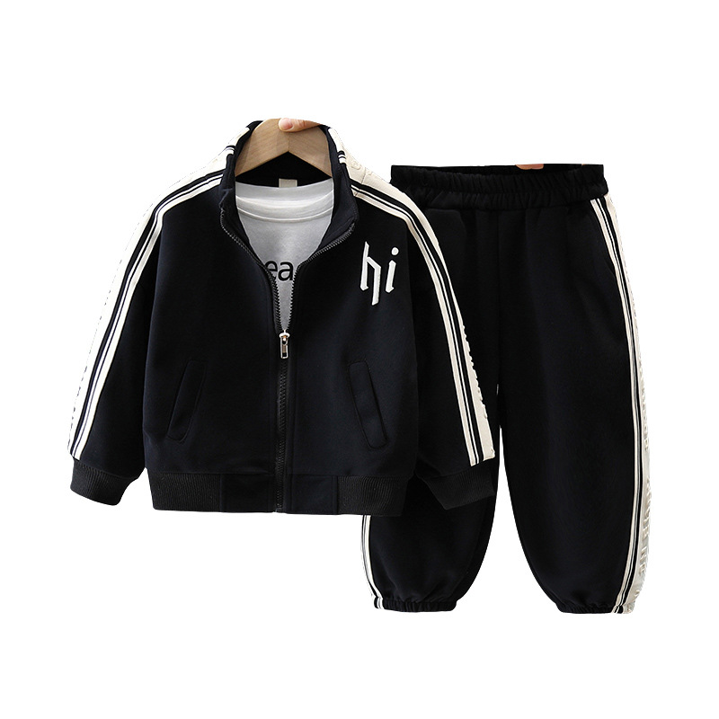 5941 traje de abrigo de otoño para niños 2025 nuevo bebé guapo y moderno guapo deportes de primavera y otoño niños de principios de otoño