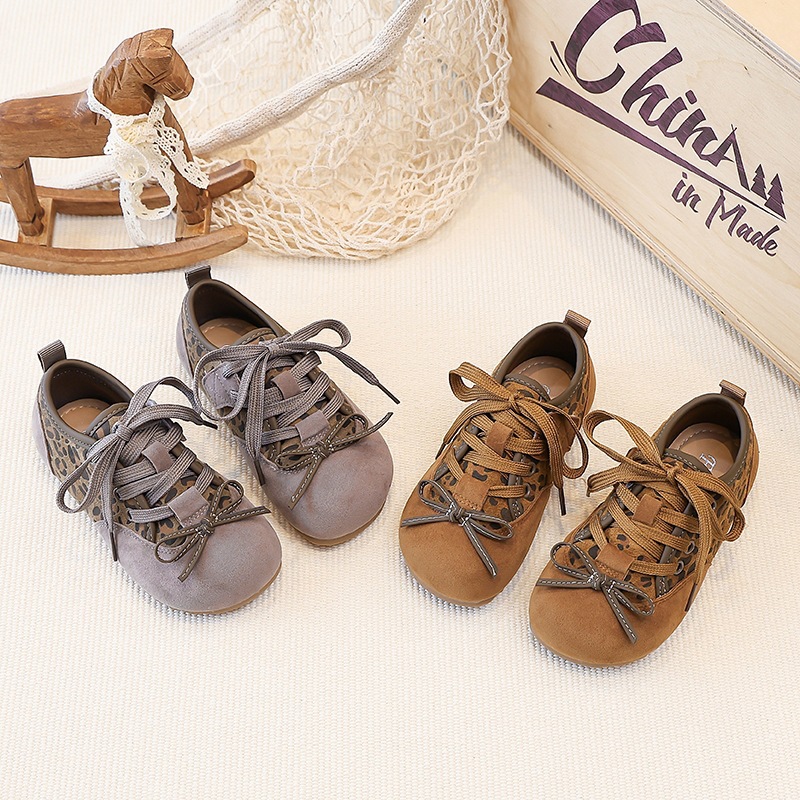 Modische Mädchen-Trainingsschuhe mit Leopardenmuster im koreanischen Stil, Klettverschluss, weiche Sohle, lässige Einzelschuhe für Frühling und Herbst_voghion.com