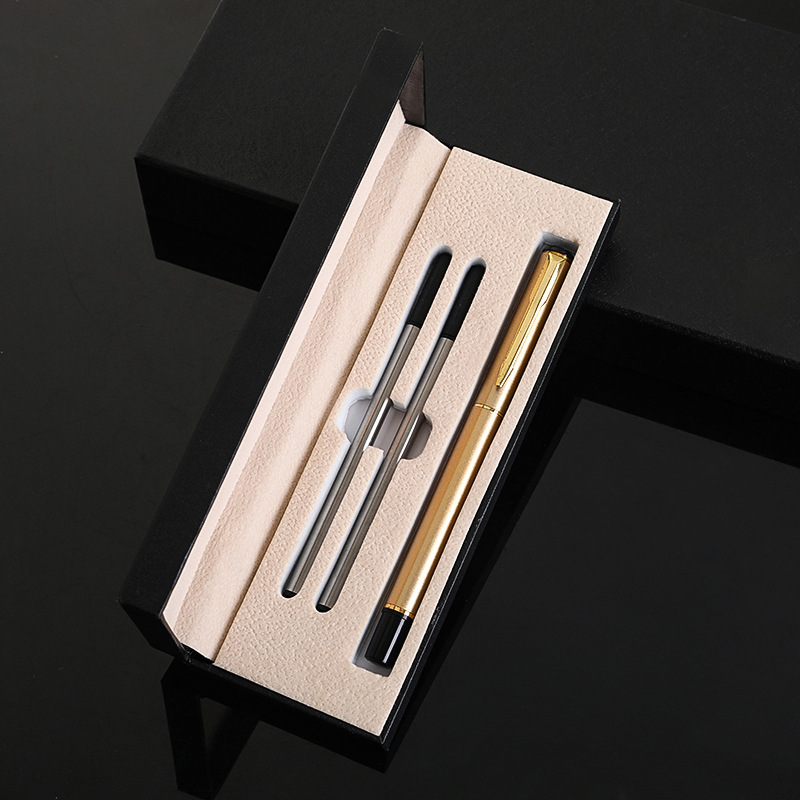 Venta al por mayor metal papelería firma pluma negocio regalo traje gel pluma personalizable logotipo publicidad Oficina perla pluma