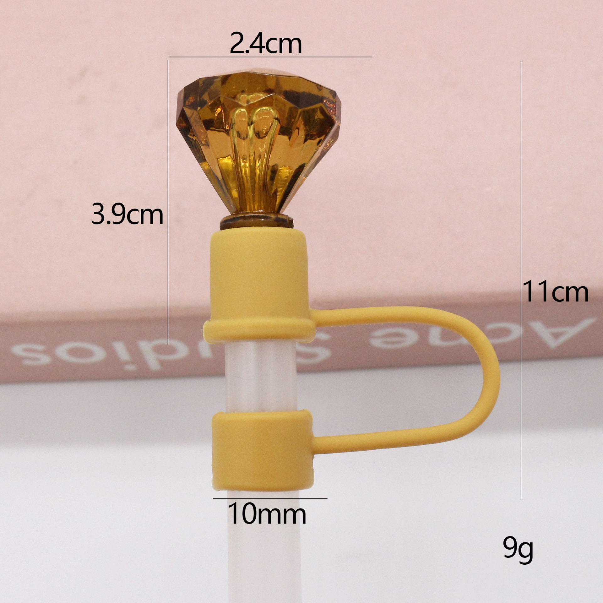 Tapón para pajita de 10 mm más vendido en Amazon, cubierta de silicona de grado alimenticio para pajita, tapón para pajita con diseño de dibujos animados en 3D, stock disponible del fabricante.