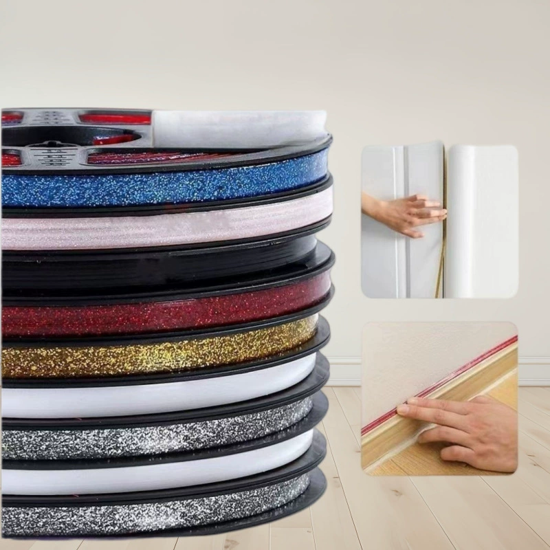 Трансграничные производители производят красивые наклейки на швы, красивые кромочные полосы, многоцветные самоклеящиеся красивые штукатурные линии, самоклеящиеся плиточные плоские красивые края.