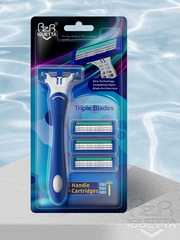 Jifuli's new 3-layer razor blade manual razor with replaceable blade holder is available for men and women.