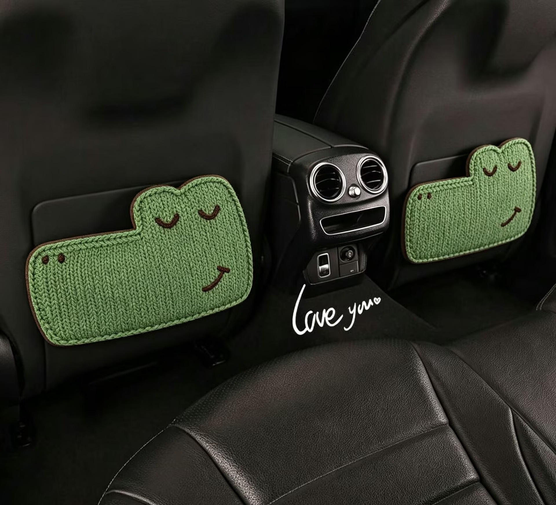 3D Printed Cute Cartoon Car Seat Back Anti-Kick Pad, Car Seat Back Anti-Dirt Pad, Bear, Cat, Crocodile