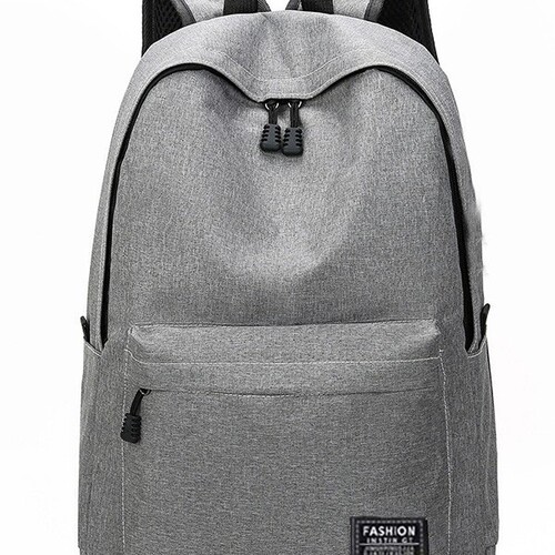 Leisure Dual-Compartment Backpack Waterproof Travel Bag Laptop Bag Wholesale Student Bag Black Simple Foreign Trade