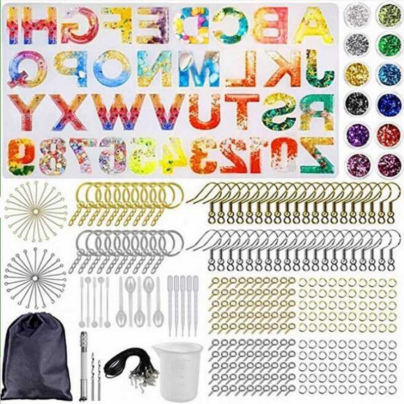Digital earrings with letters