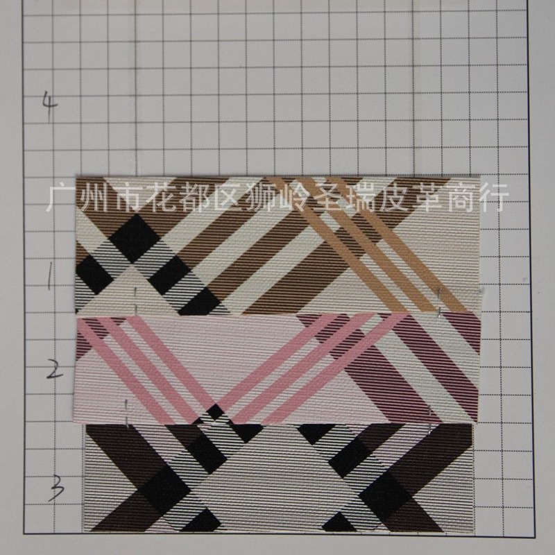 厂家直销批发pvc人造革 新款格仔纹箱包皮革 格子纹 SR-1531