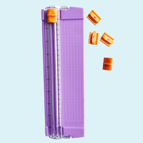 Small paper cutting knife Student handmade hand account paper cutter Mini portable paper cutting machine A5 photo cutter supply