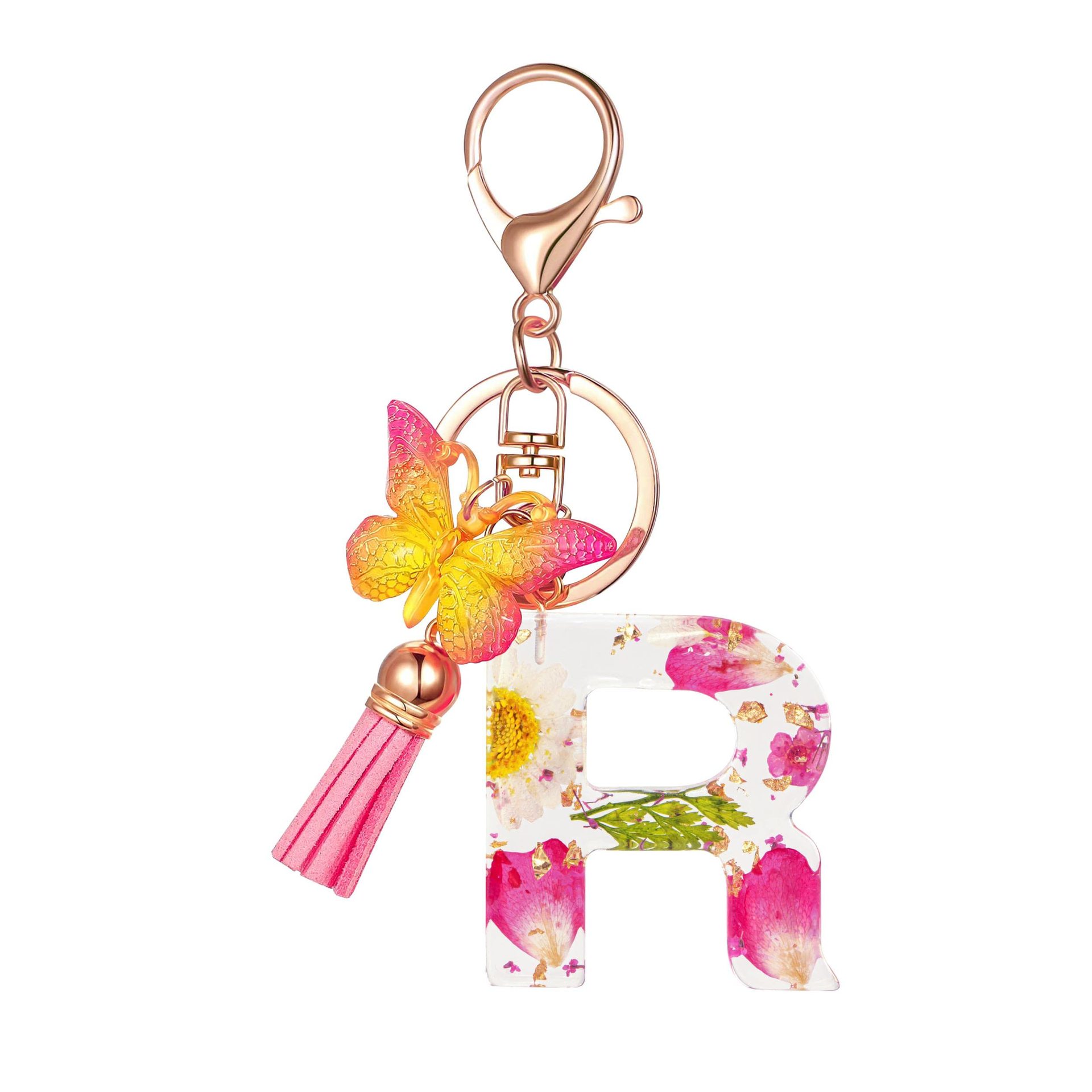 1 Piece Quantity Modern Style Letter Flower Butterfly Resin Women's Keychain