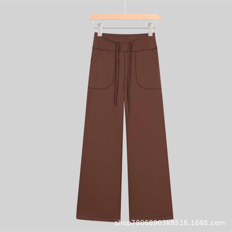 Throwback Direct Supply Lulu Original Label Straight-Leg Pants Women's Long Pants Drawstring Fashion Wide-Leg Pants Wholesale Throwback Direct Supply Lulu Original Label Straight-Leg Pants Women's Long Pants Drawstring Fashion Wide-Leg Pants Wholesale