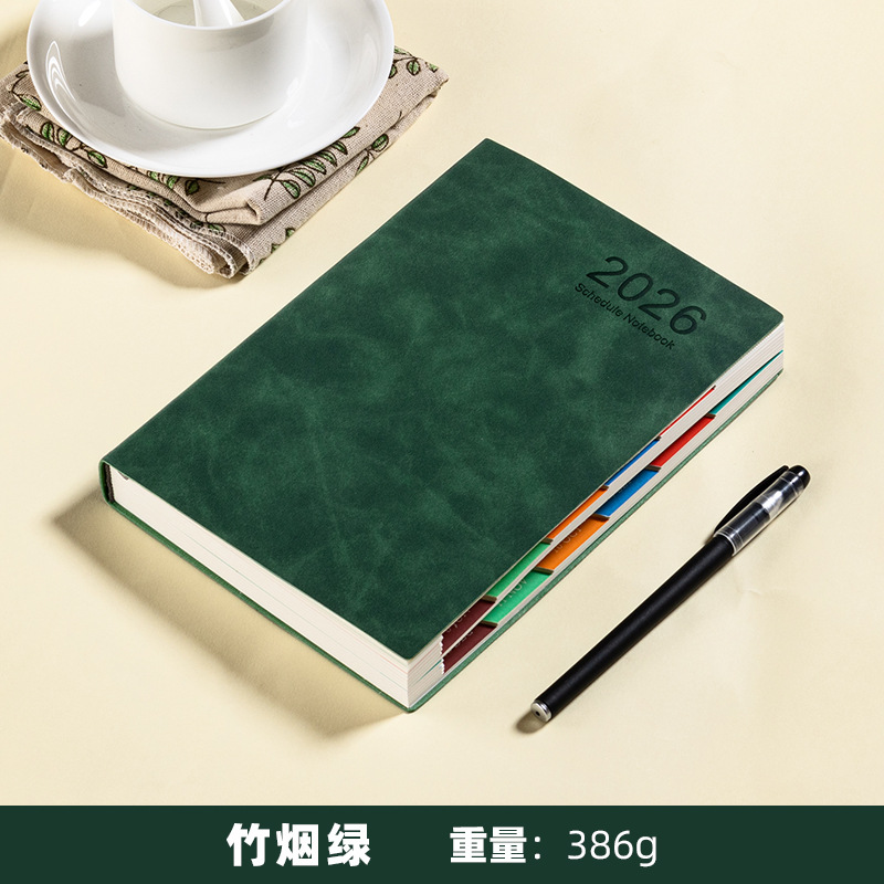 2026 nuevo calendario diario de gestión de tiempo eficiencia a5 auto-disciplina plan de tarjetas de perforación libro de cuadernos engrosado