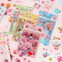 Корейский Xiao Su Cub, счёты ручные, наклейки, креативные мультяшные детские наклейки ins, ветровой режущий пленка PET ручной счёт материал