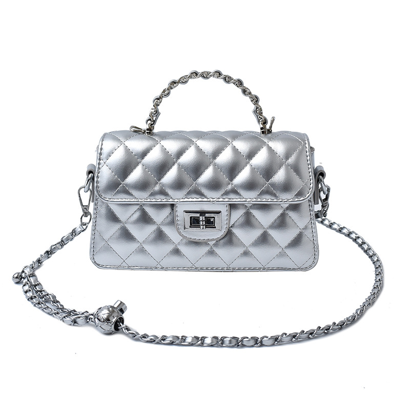 Bolsa de cadena de textura de alta calidad 2025 verano nuevo bolso de mano pequeño bolso de hombro fragante bolso de mensajero de hilo bordado de diamantes mujer