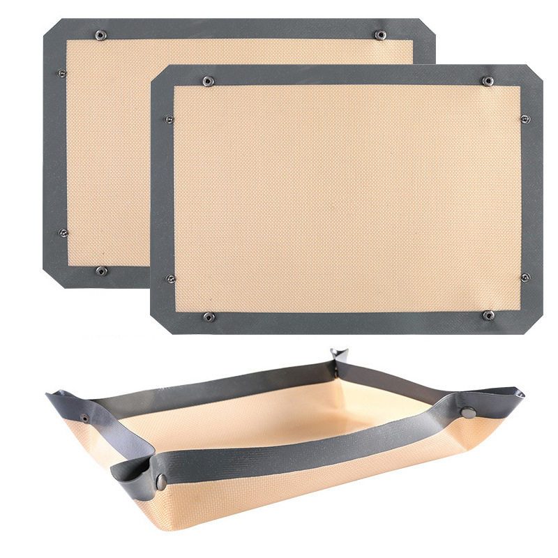 Herramientas de pastelería antiadherente de grado alimenticio 40 * 60cm resistente a altas temperaturas botones de silicona a prueba de fugas esterilla de cocción de silicona