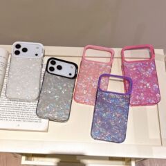 韩系少女贝壳纹适用iPhone16pro max手机壳苹果17软壳15/14二合一