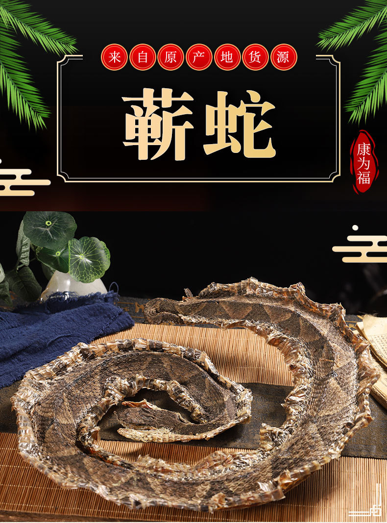 Qi She / Wu Shao She (Agkistrodon & Zaocys) — Dried Snake Herb for Decoction & Powder overview